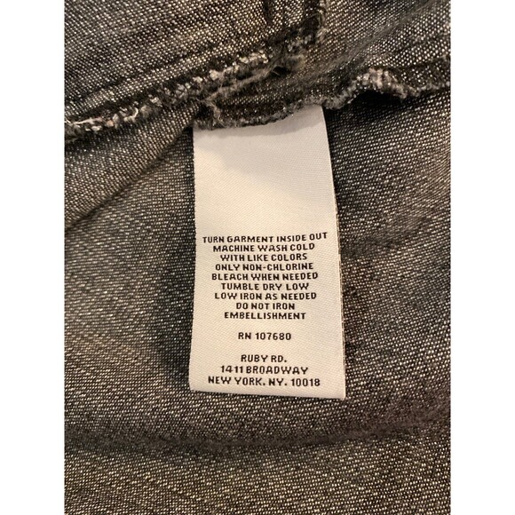 Ruby Rd Woman Studded Jacket Plus Size 16W Black Sparkly w/ Tiny Studs Zip Front - Picture 10 of 11